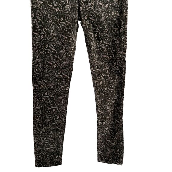 AG x Anthropologie Stevie Velvet Paisley Jeans 26 Ankle Slim High Rise Straight - Picture 7 of 14
